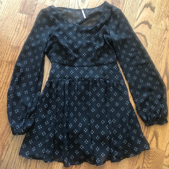 Free People Dresses & Skirts - Free People long sleeve black dress XS